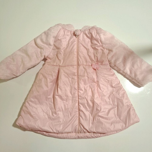Marasil long coat for baby girl 9-12 months 80cm pink like new