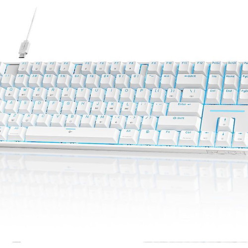 TDKB T87SE Mechanical Keyboard White Red Switch new