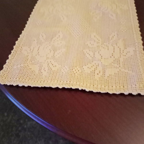 Handmade table linens used, set of 2 pieces 45x35 cm