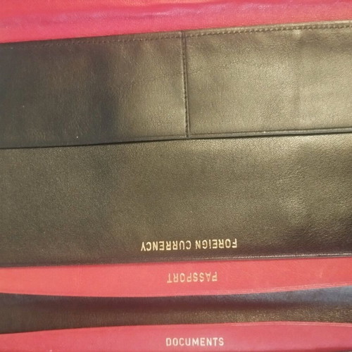 Large black travel wallets, set of 3