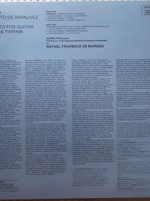 Rodrigo Concierto de Aranjuez Giuliani LP σαν καινούργιο, κλασική