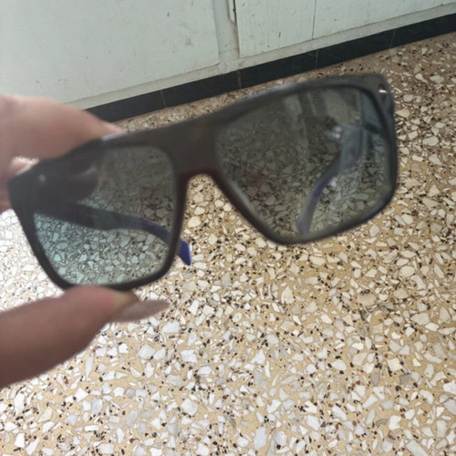 Jil Sander sunglasses, black and blue