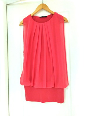 Rinascimento mini dress coral elastic stylish like new