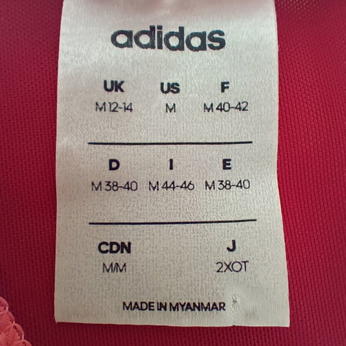 Adidas sports bra used, orange, size M