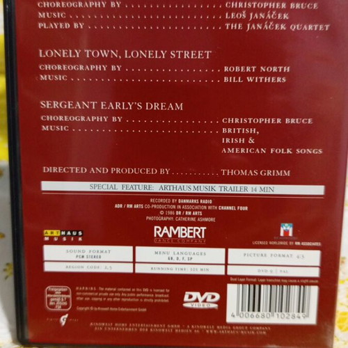 Three by Rambert DVD new, modern ballet 101'
