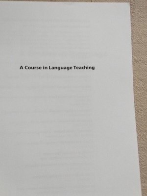 A Course in Language Teaching by Penny Ur book like new