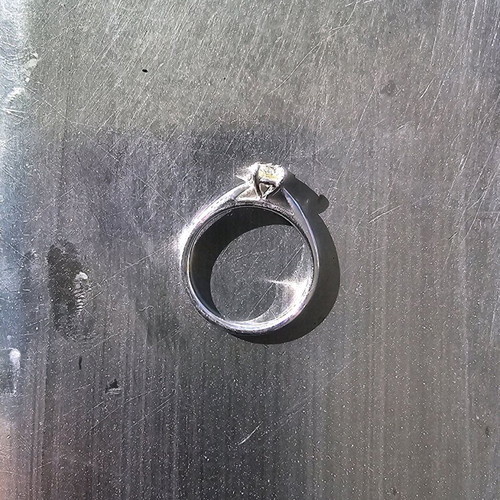 Solitaire ring 0.52ct like new, platinum 4.5g