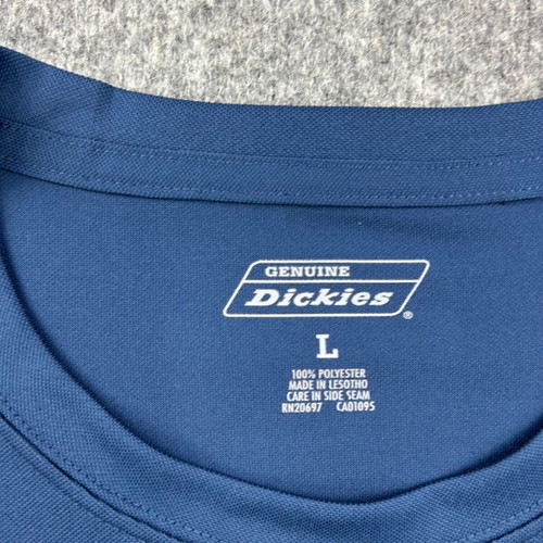 Dickies Cool & Dry UPF 20 Performance Long Sleeve Shirt, size L, blue
