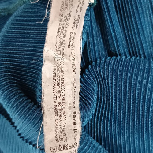 Zara pleated petrol iridescent dress used