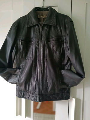 Trapper leather jacket genuine used, size L