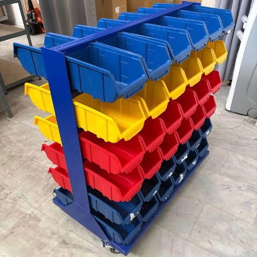 Stand cart with 72 bins used