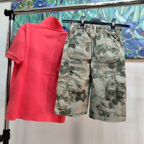 Boys' summer set Gant polo shirt and Adams Kids shorts used