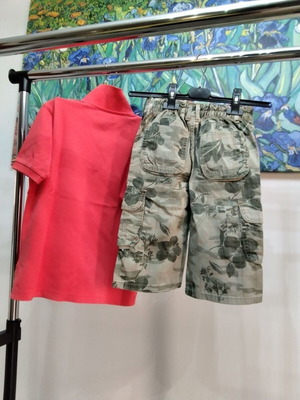 Boys' summer set Gant polo shirt and Adams Kids shorts used