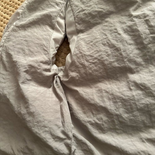 Zara puffer sleeveless vest like new, beige, with hood 104 cm