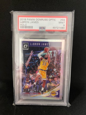 Lebron James Donruss Optic Holo Card 2018 used, PSA 9