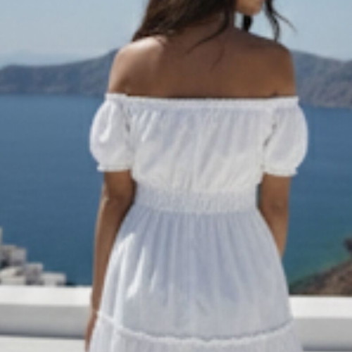 White summer thin dress new, size S