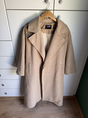 Katelondon coat used, beige camel, size M/L, wool cotton blend