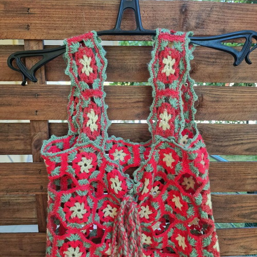Women's blouse handmade in perfect red color, size S