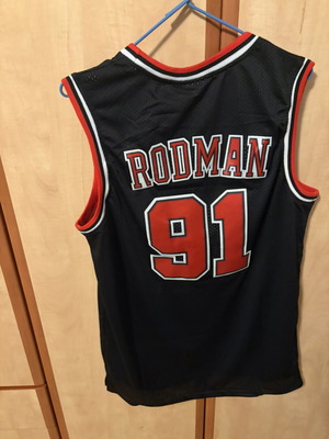 Chicago Bulls Rodman 91 jersey, retro, unworn, official replica, XXL slim fit