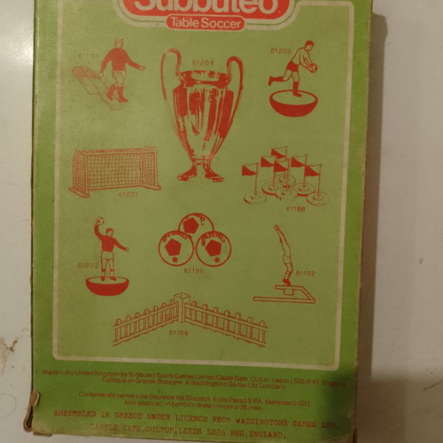 Subbuteo England team used, full eleven set