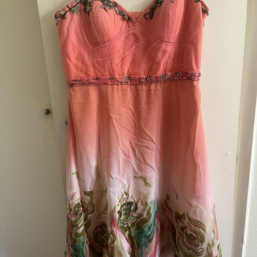 Dress silk and organza couture size M-L like new