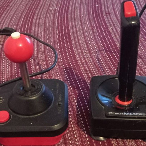 Commodore and Wico joysticks used for Atari 2600