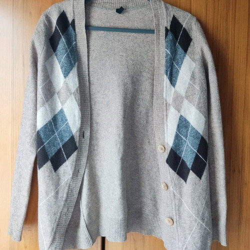 Benetton cardigan like new, brown and beige, size S