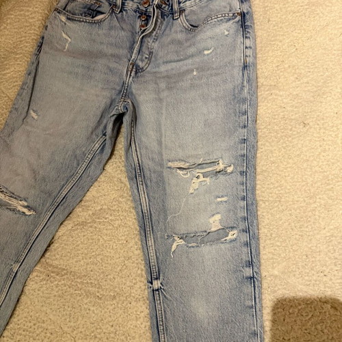 Zara men's denim jeans like new with rips, size M