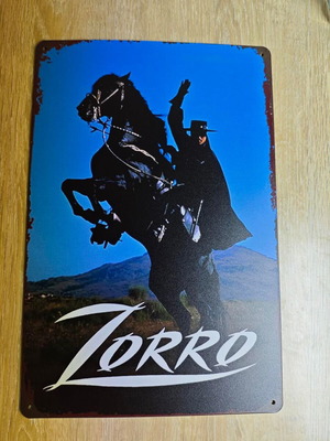 Metal decorative sign Zorro like new