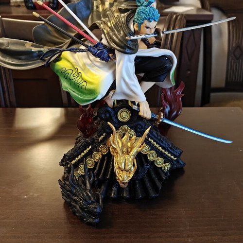 One Piece Zoro Wano Statue like new with second head