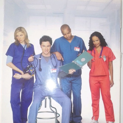Scrubs DVD set used, seasons 4 and 5 with English subtitles, 8 discs