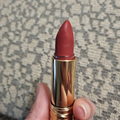 Lancome L'Absolu Rouge lipstick used, shade 399