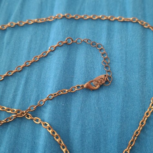 Owl chain women's necklace used, multicolor