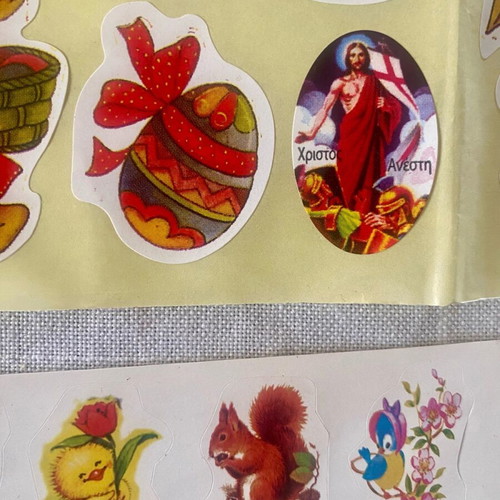 Vintage Easter stickers like new from 80s and 90s