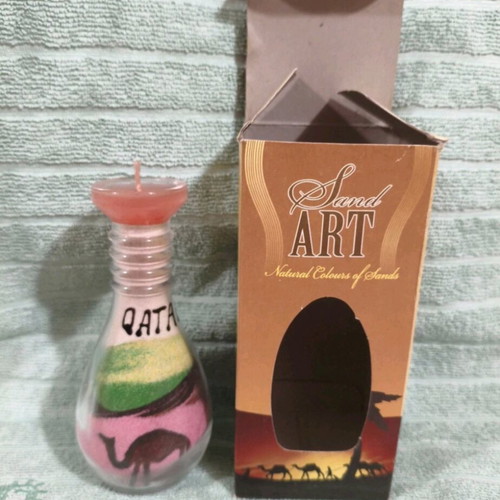Handmade Sand Art Bottle 13cm New from Qatar