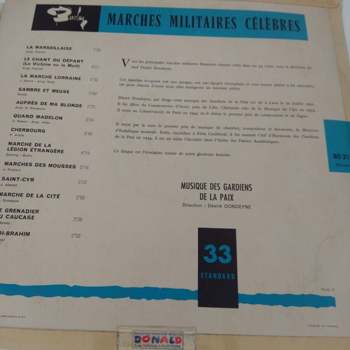 Marches Militaires Celebres vinyl record used, military music