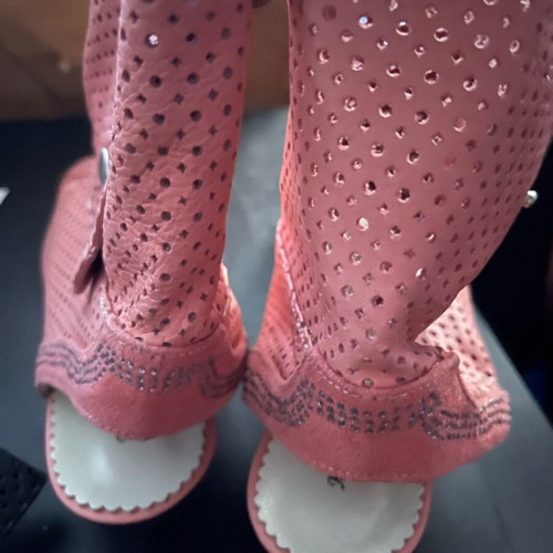 Leather pink ankle boots size 38 new