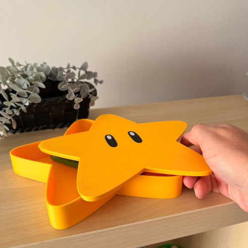 3D Printed Super Mario Star Stand & Storage Box made to order