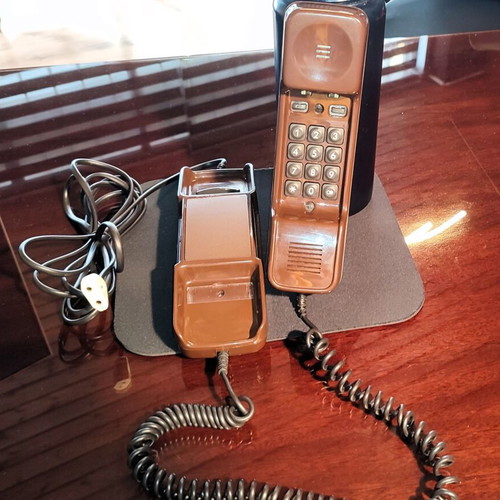 Vintage POST KFeAp 372-2 Corded Phone 1986 Like New, Brown