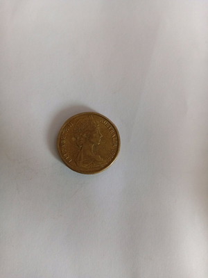 Coin with Queen Elizabeth used