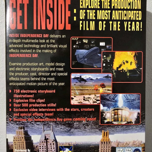 Independence Day PC Big Box like new with Inside Independence Day Big Box