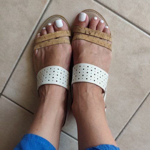 Tamaris sandals size 40 used, beige with soft touch sole