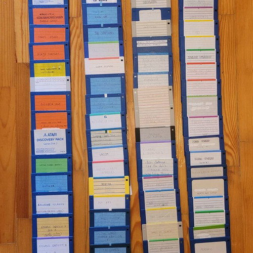 Atari ST games used, 94 floppy disks with classic titles