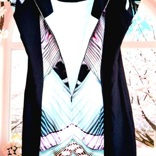 Sarah Lawrence dress with Art Deco pattern like new, multicolor
