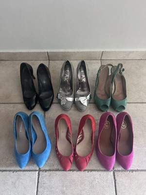 High Heels pack of 6 used, size 37, multicolor