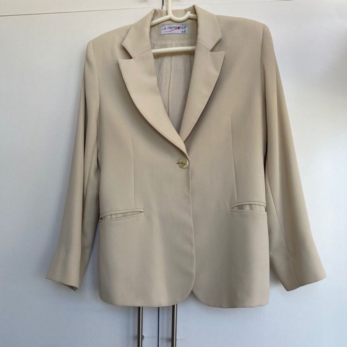 Vintage Y2K cream beige skirt suit set, mermaid style