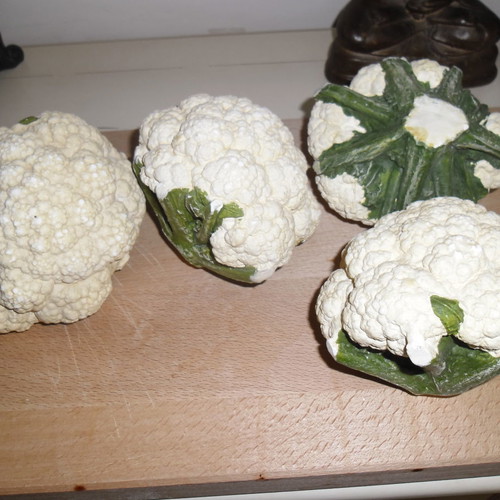 Gypsum cauliflower new, pack of 4 for decoration