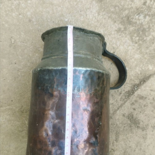 Copper jug used antique, handmade, over 100 years old