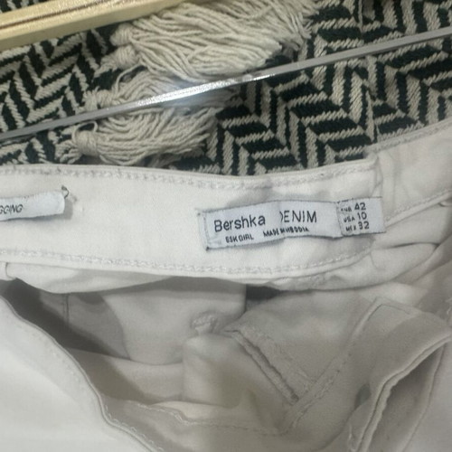 Bershka white summer jeans pants used XL 42 14