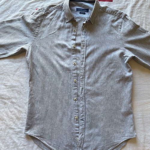Zara Man men's shirt grey melange like new, size M